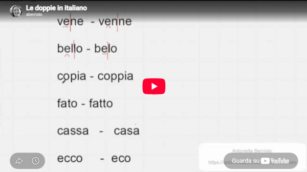 le consonanti doppie in italiano