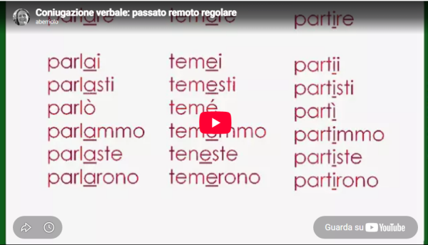 il passato remoto in italiano